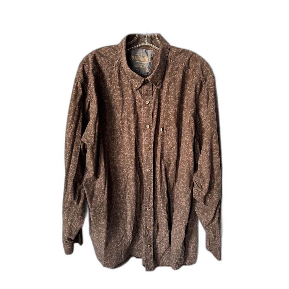 Panhandle Tuf Cooper Performance Men's Paisley Western Button Down Long Slv. XXL